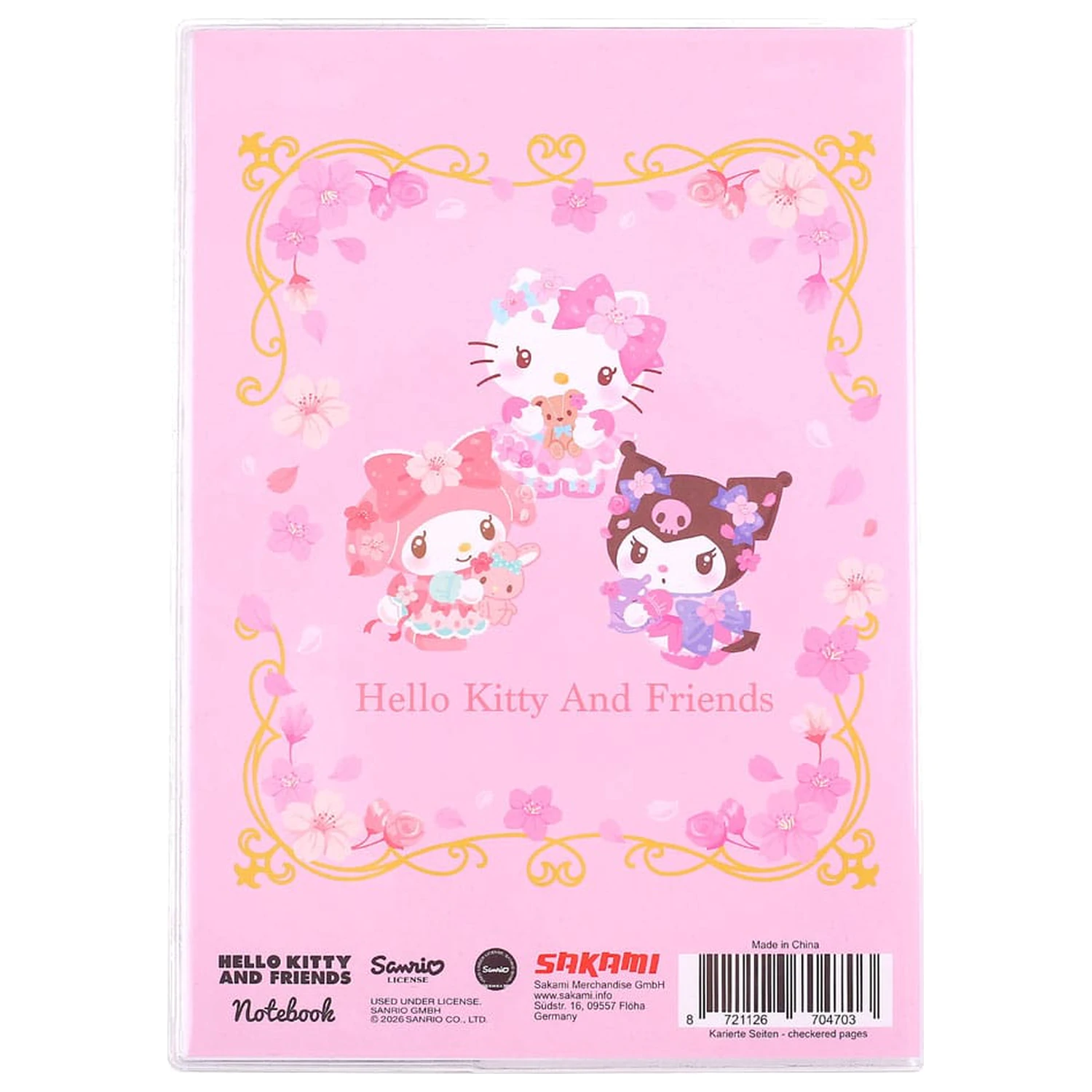 Sanrio Notizbuch Hello Kitty & Friends Sakura Series Holographic Checkered Produktfoto