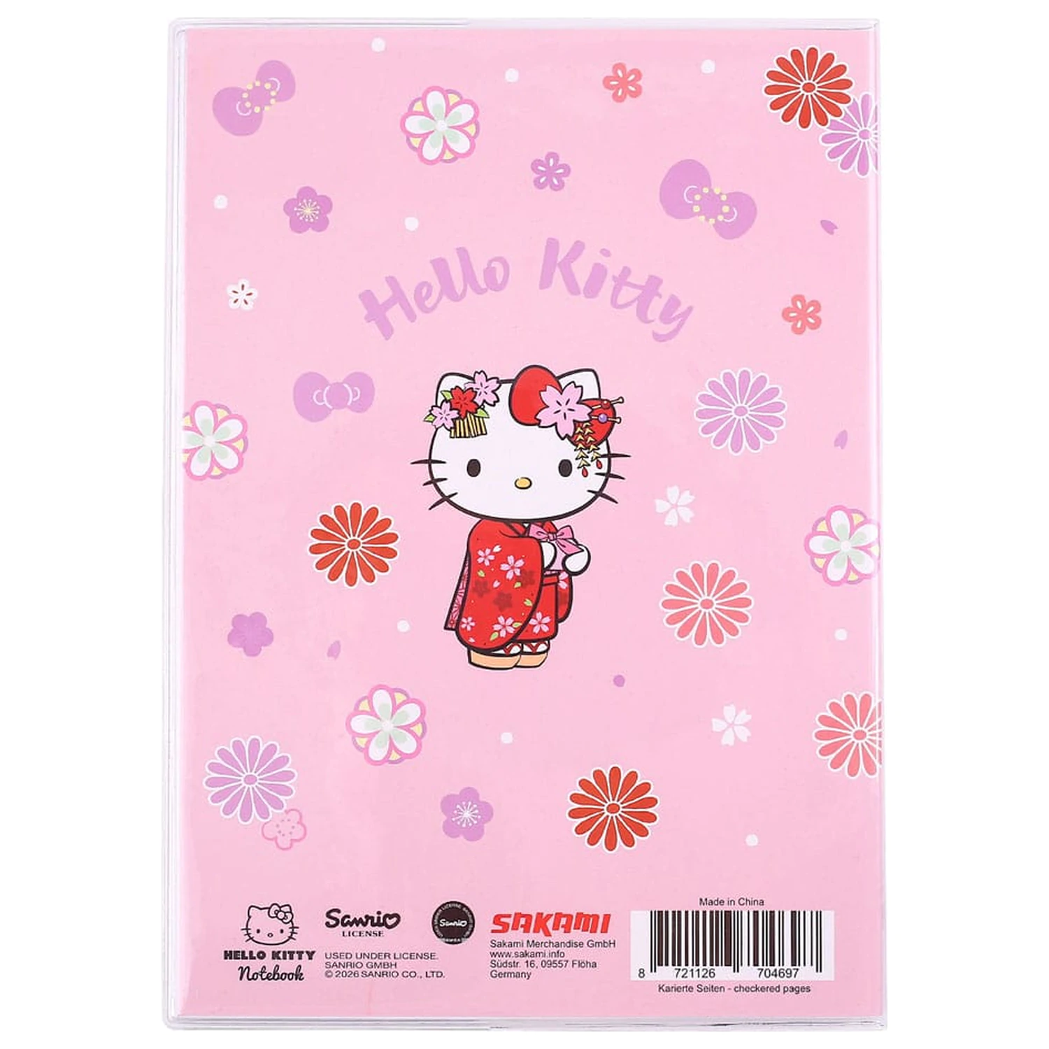 Sanrio Notizbuch Hello Kitty Kimono Holographic Kariert Produktfoto
