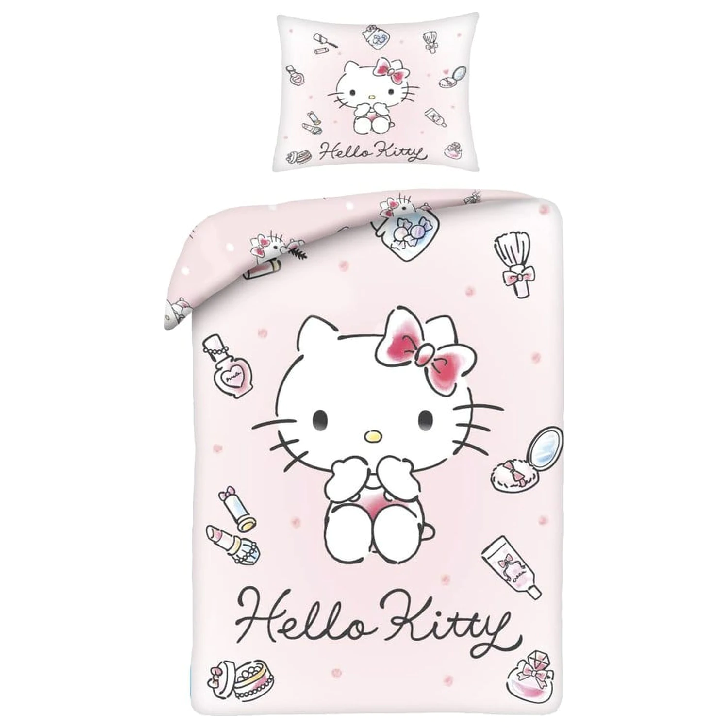 Sanrio Bettwäsche-Set Hello Kitty Ver. 1 140 x 200 cm / 70 x 90 cm Produktfoto
