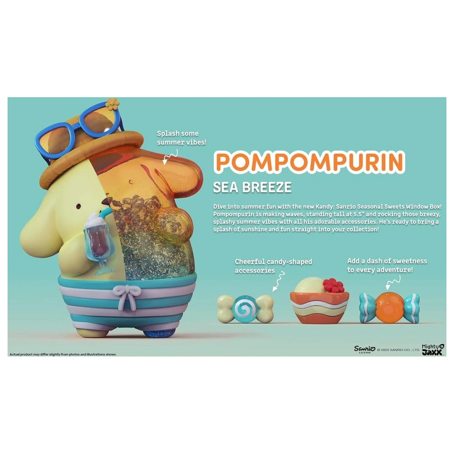 Sanrio Kandy Pompompurin Sea Breeze Series 15 cm Produktfoto