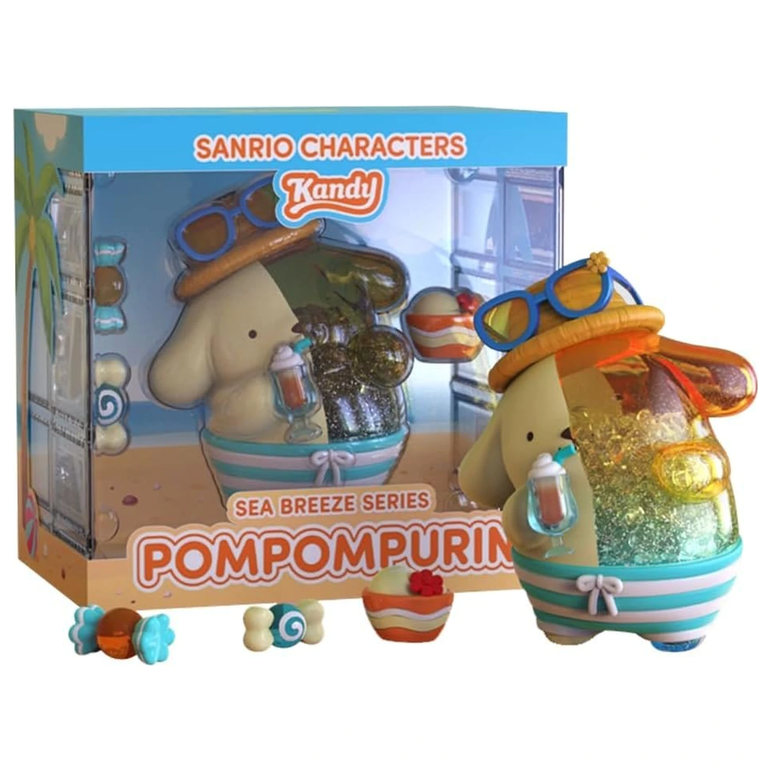 Sanrio Kandy Pompompurin Sea Breeze Series 15 cm Produktfoto