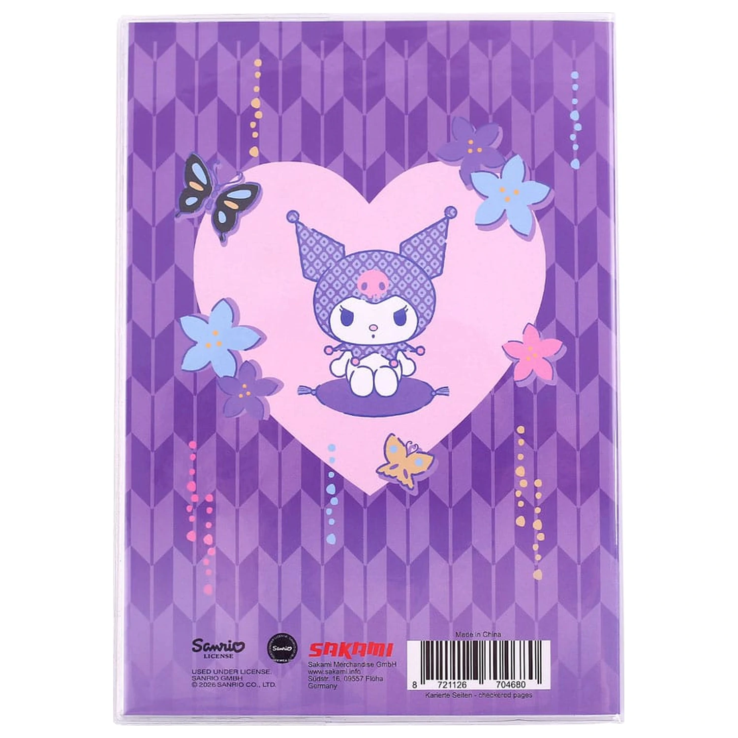 Sanrio Notizbuch Kuromi Japanisch Holografisch Kariert Produktfoto