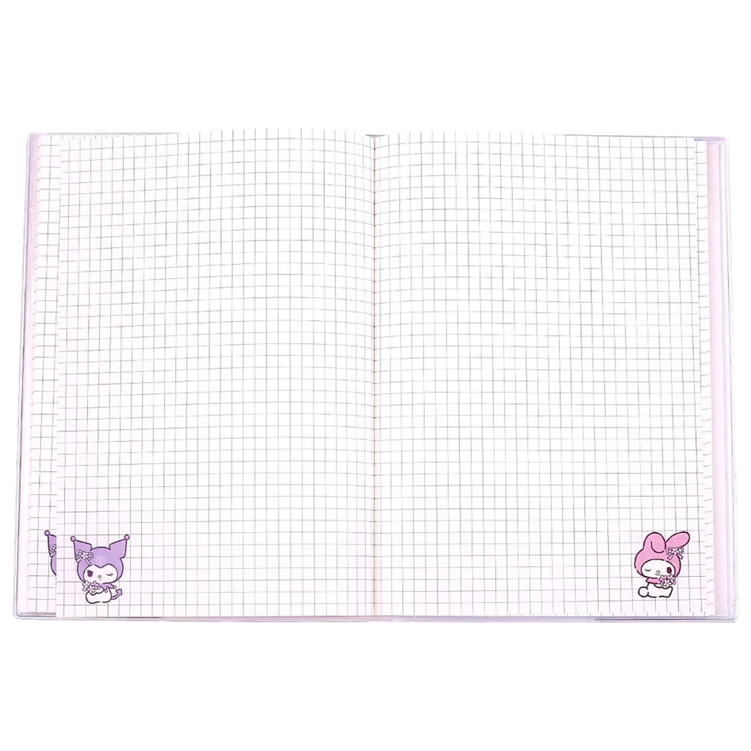 Sanrio Notizbuch Kuromi & My Melody Pastel Flower Holographic Checkered Produktfoto