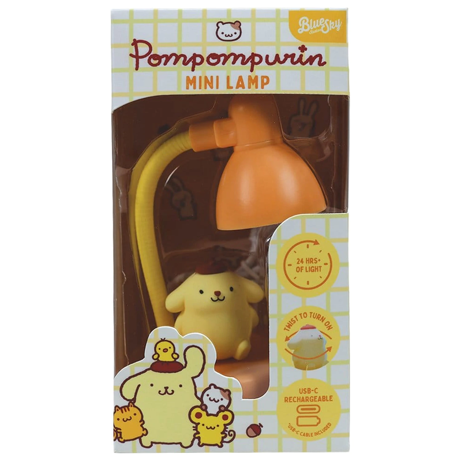 Sanrio Mini LED-Licht mit Figur Pompompurin 11 cm Produktfoto