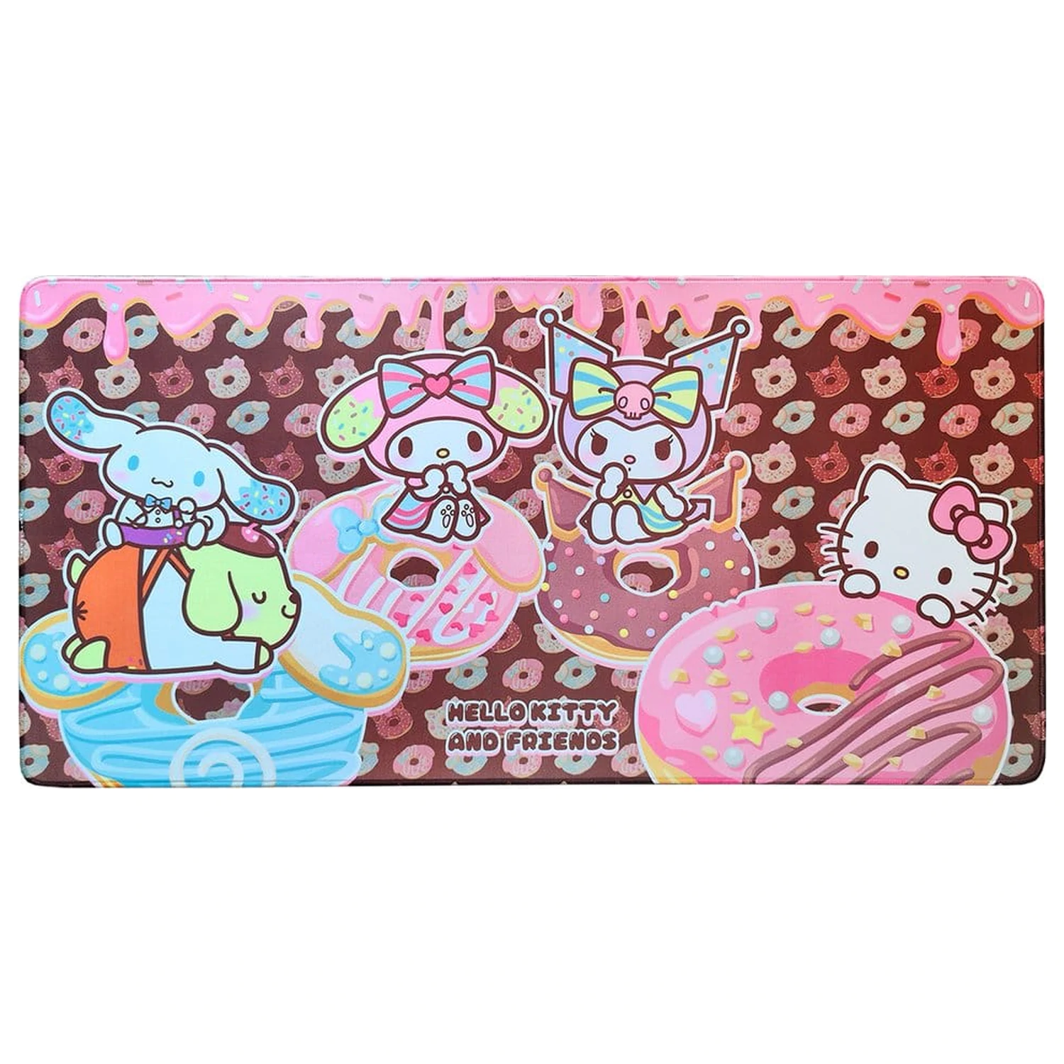 Sanrio Pink Black Party Series XXL Mauspad Hello Kitty & Friends Donuts Produktfoto