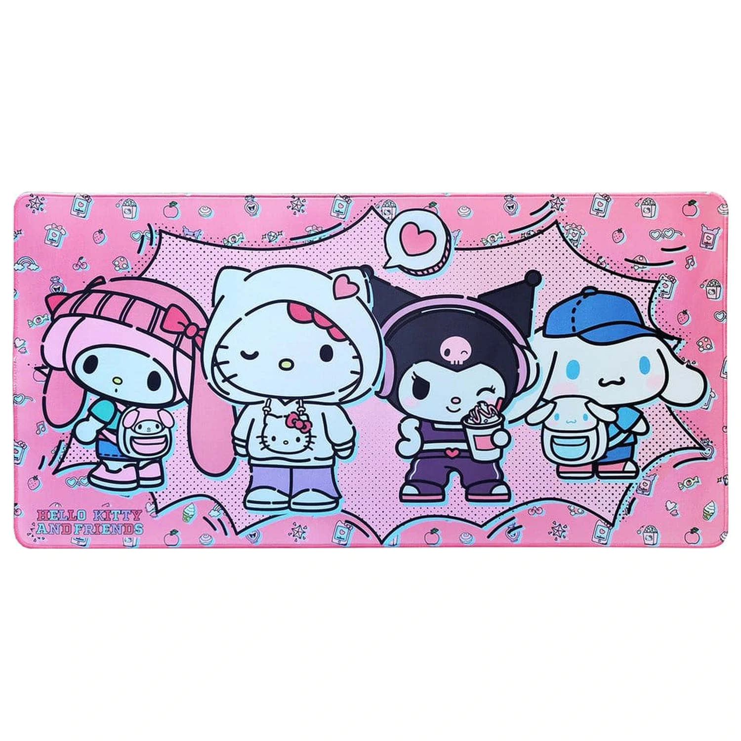 Sanrio Pink Black Party Series XXL Mauspad Hello Kitty & Friends Pop Produktfoto