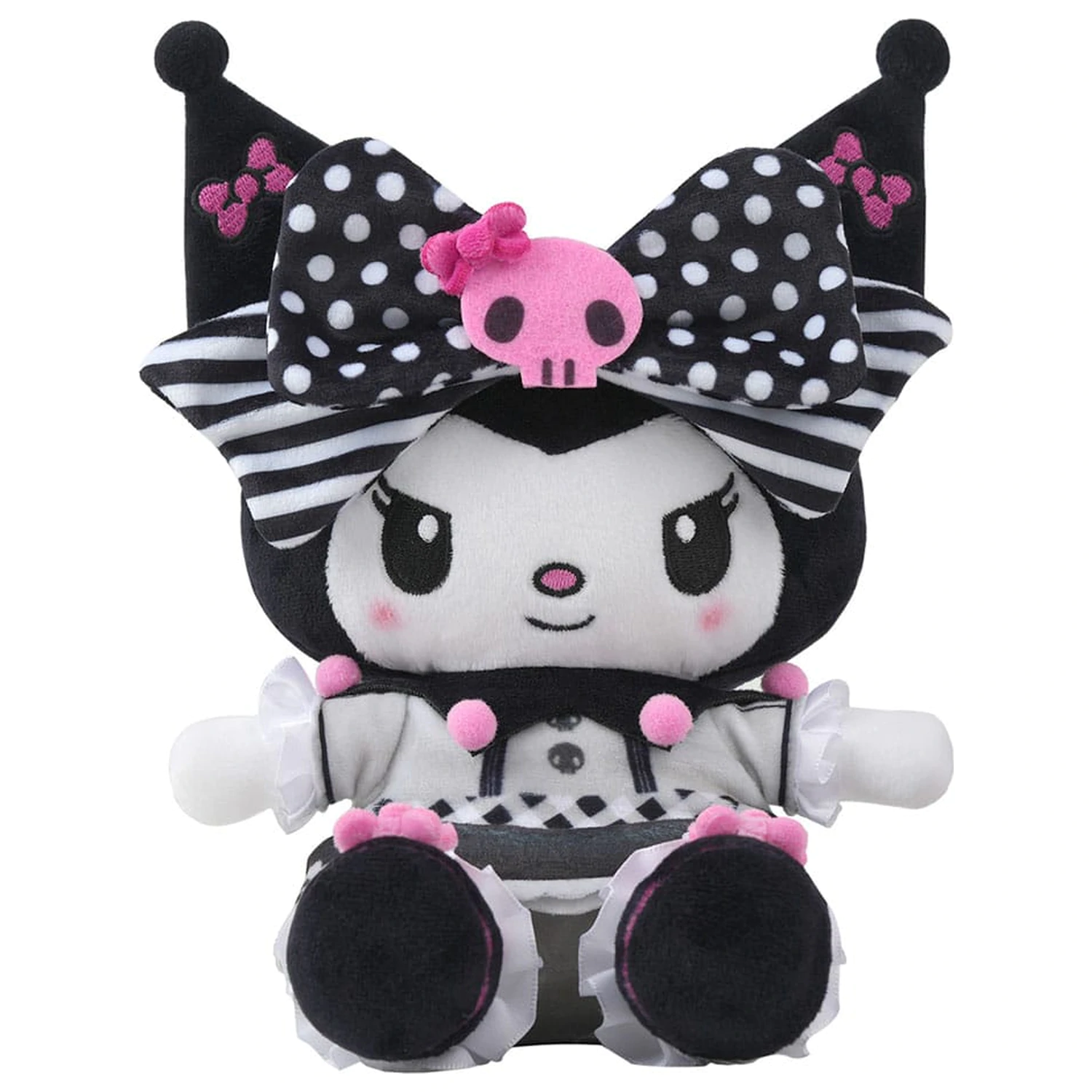 Sanrio Pink Black Party Series Plüsch Figur Kuromi 17 cm Produktfoto