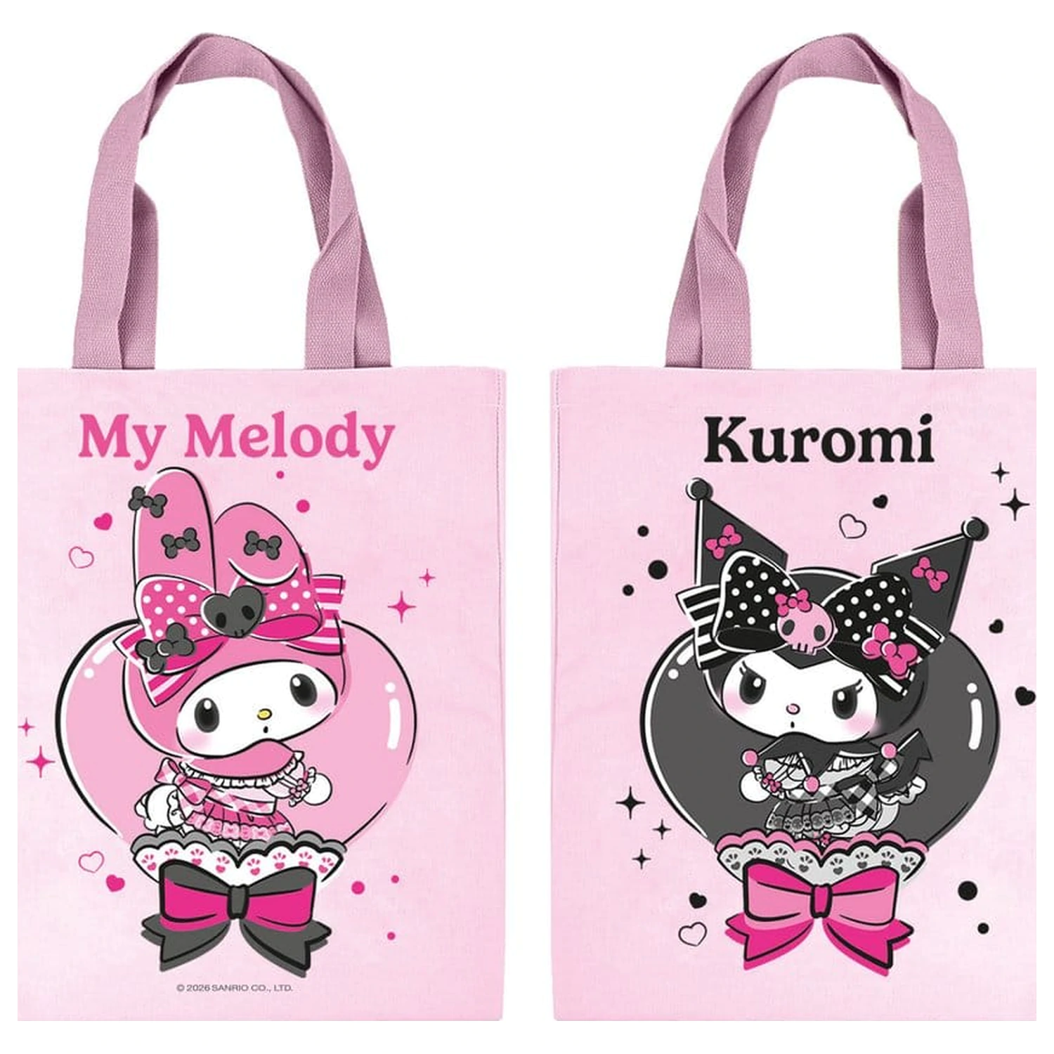 Sanrio Pink Black Party Series Tragetasche My Melody & Kuromi Produktfoto