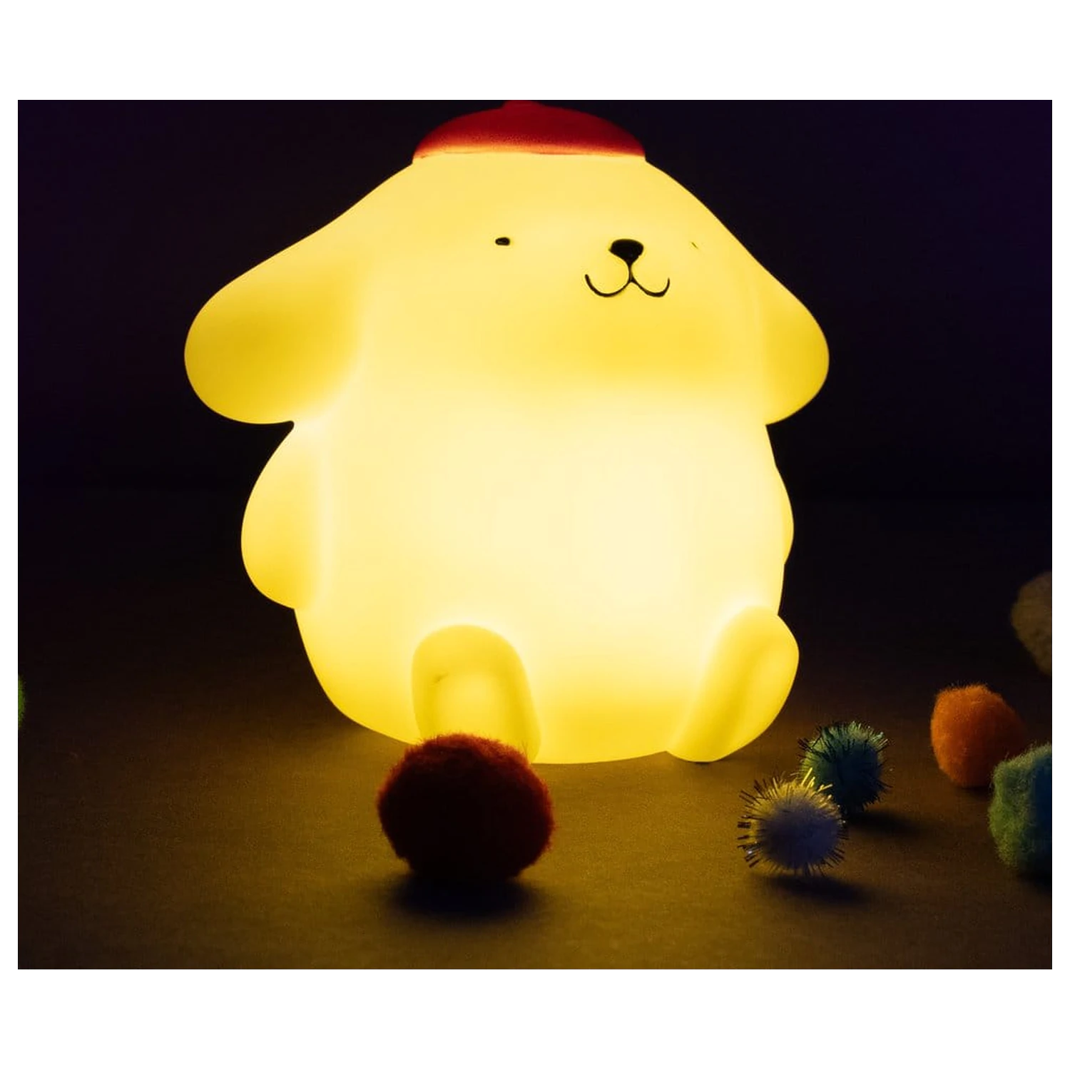 Sanrio Mood Lampe mit USB-C Pompompurin 11 cm Produktfoto