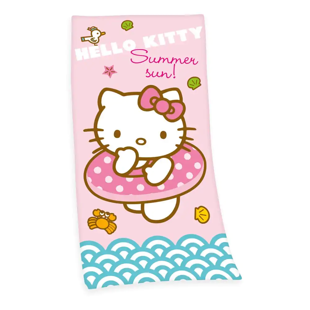 Sanrio Velours-Handtuch Hello Kitty Summer Sun 75 x 150 cm termékfotó