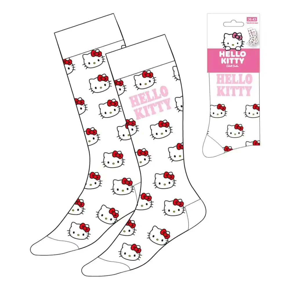 Sanrio Socken Hello Kitty Face Weiß 36-43 Produktfoto
