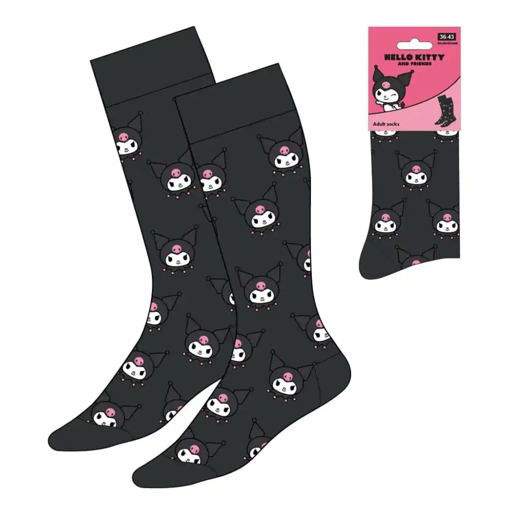 Sanrio Socken Kuromi Face 36-43 Produktfoto