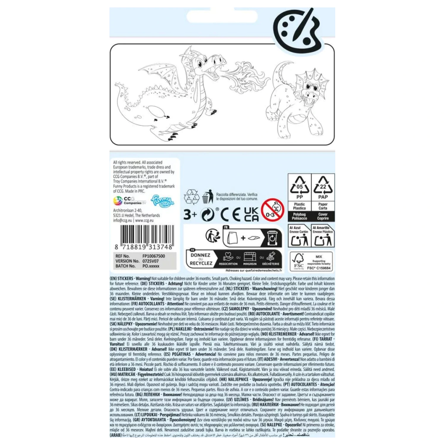 Dragon Lustiger Aufkleber Produktfoto