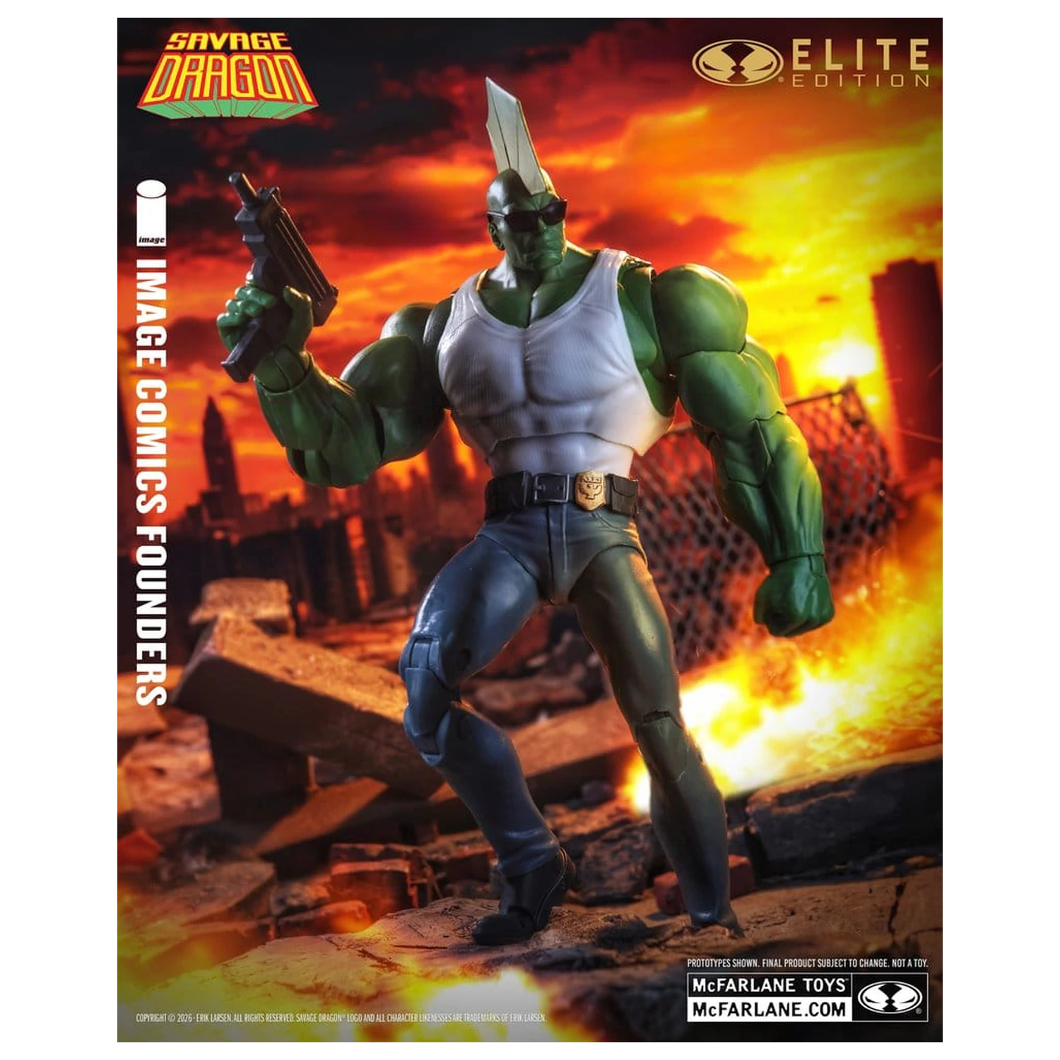 Savage Dragon Image Comics Founders Series McFarlane Elite Edition Actionfigur Dragon 20 cm Produktfoto