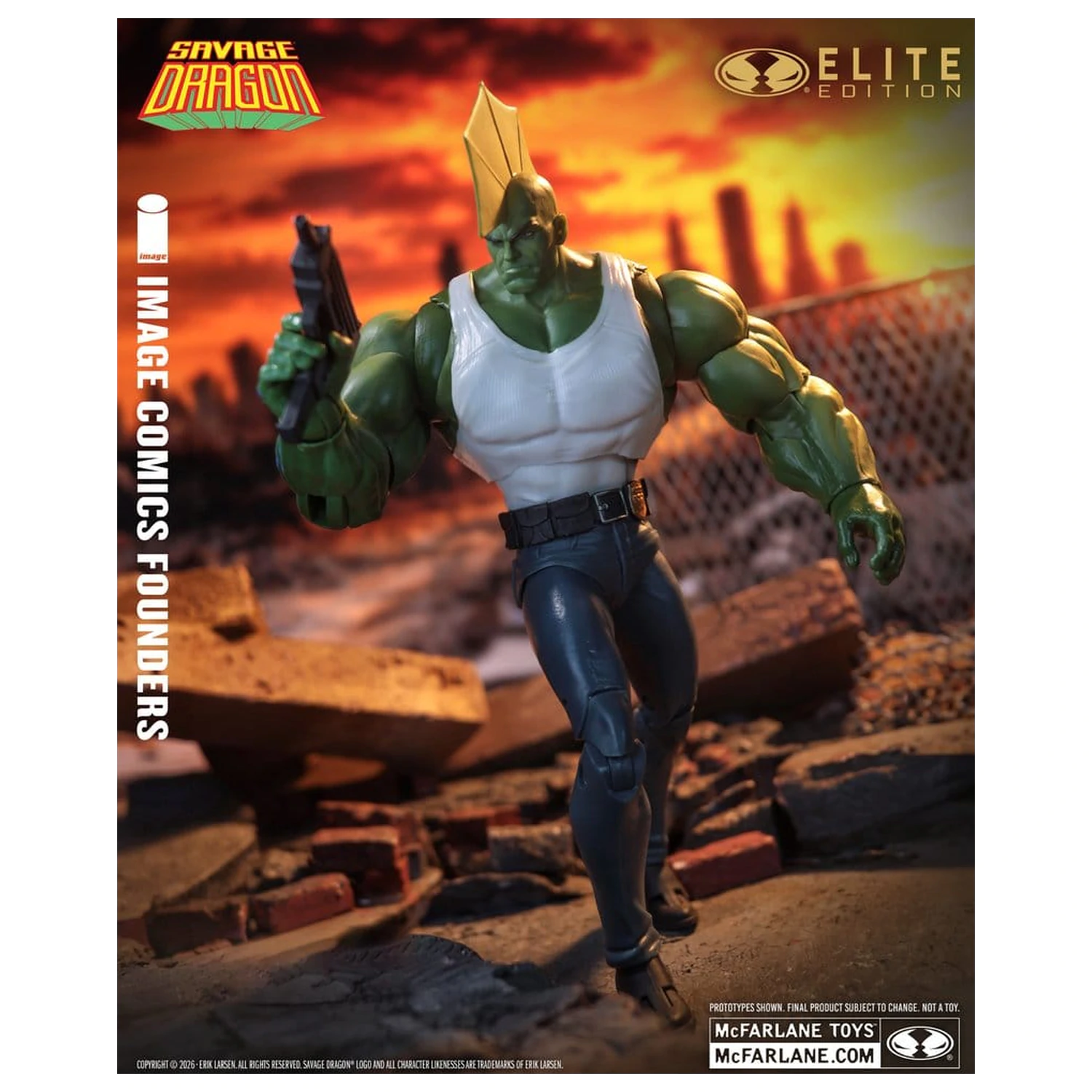 Savage Dragon Image Comics Founders Series McFarlane Elite Edition Actionfigur Dragon 20 cm Produktfoto