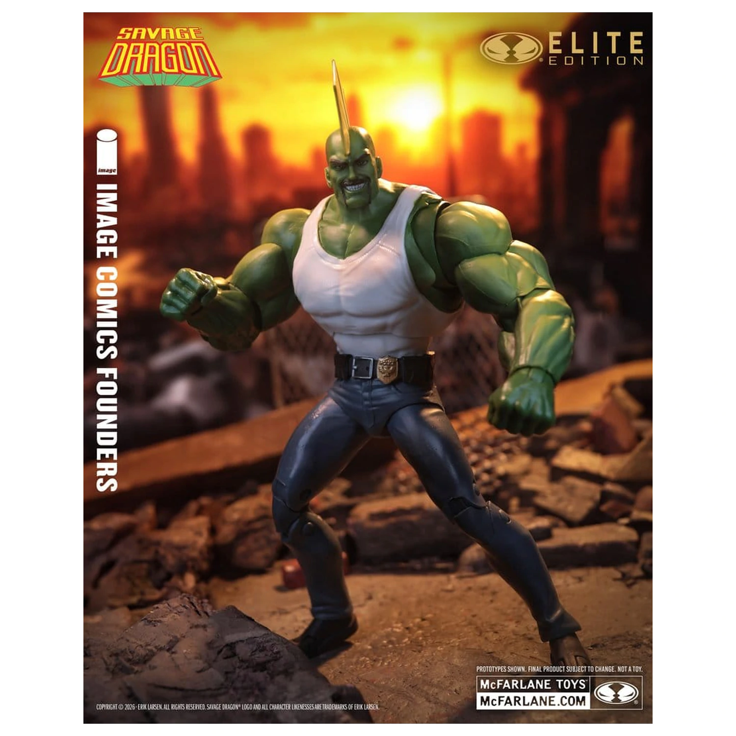 Savage Dragon Image Comics Founders Series McFarlane Elite Edition Actionfigur Dragon 20 cm Produktfoto