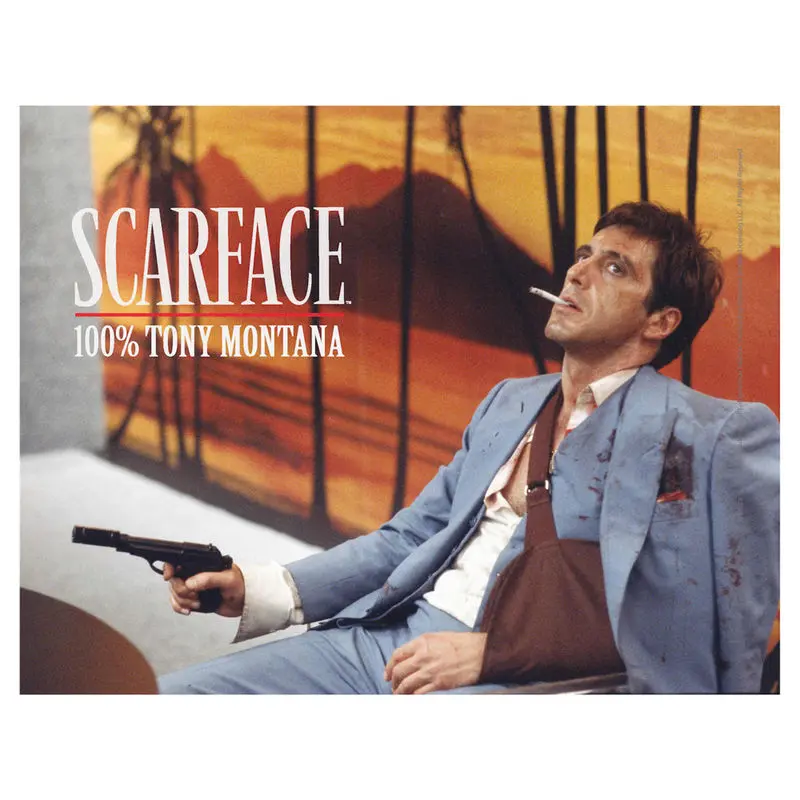 Scarface Tony Montana Glasposter Produktfoto