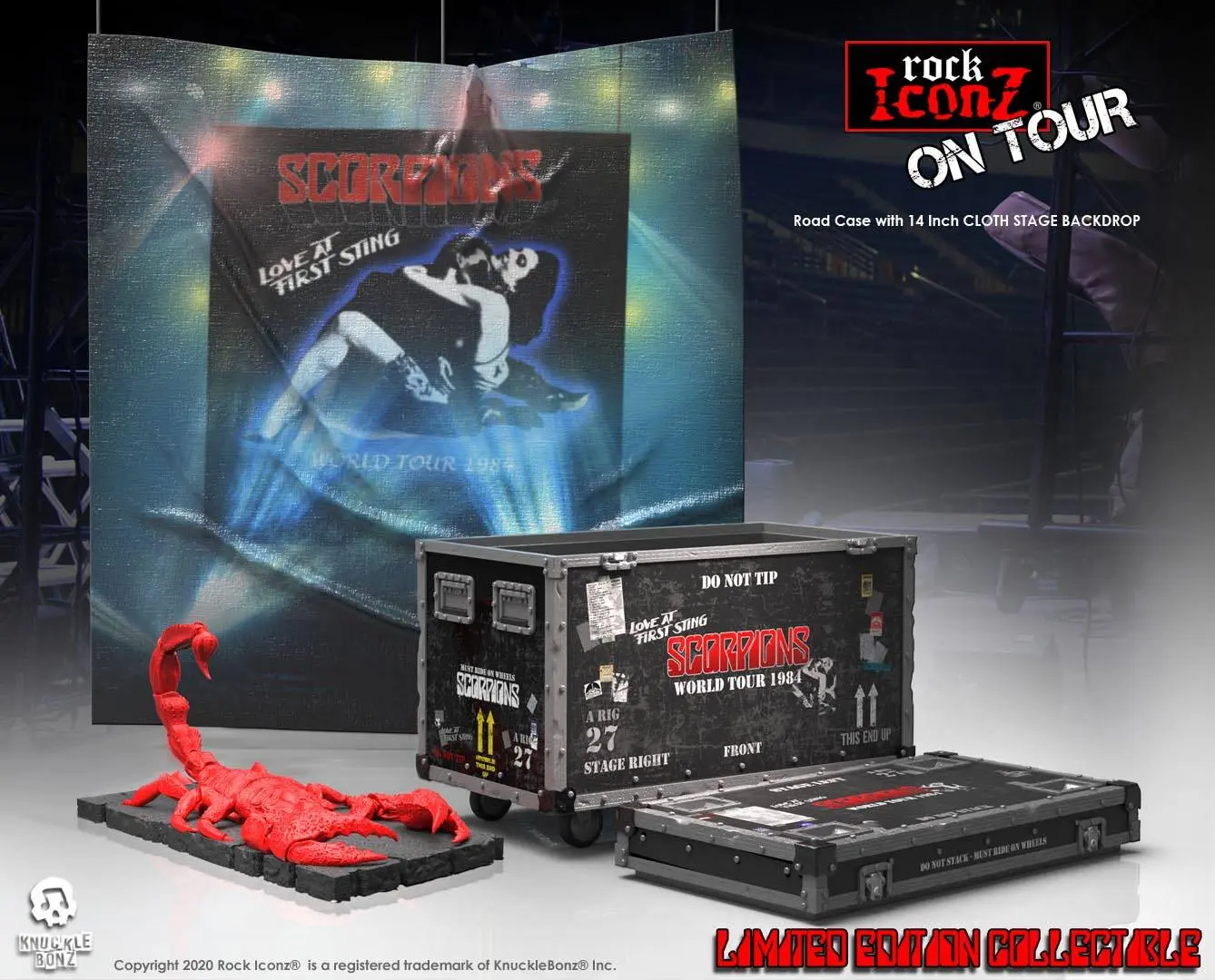 Scorpions Rock Ikonz On Tour World Tour 1984 Road Case Statue + Bühnen-Hintergrund Produktfoto
