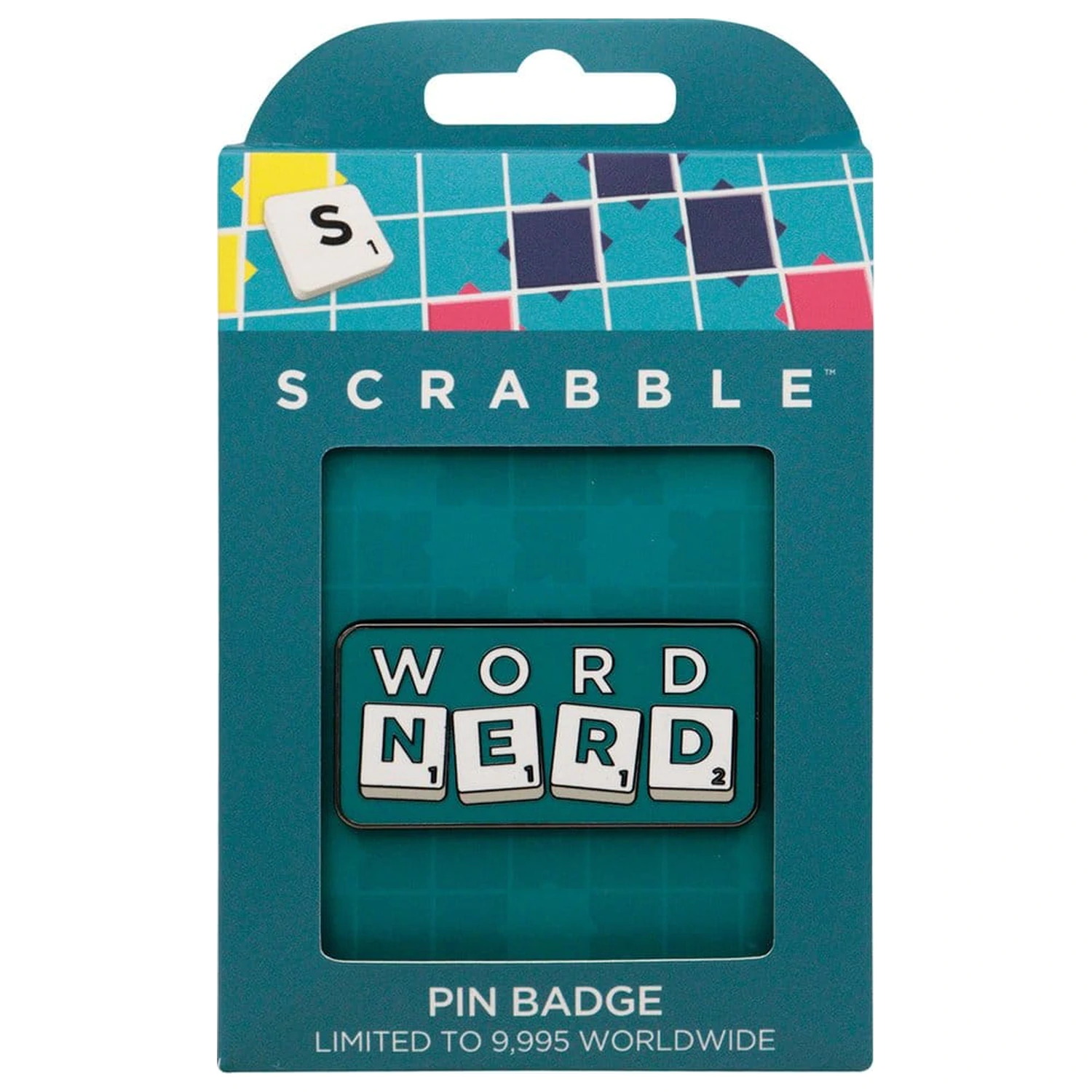 Scrabble Pin Anstecker Word Nerd Limitierte Edition Produktfoto