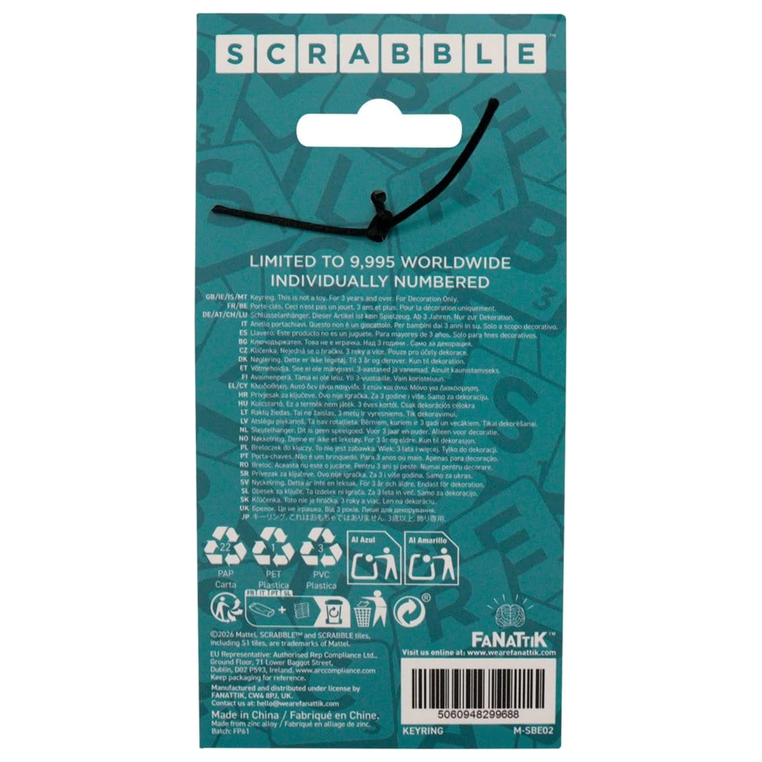 Scrabble Schlüsselanhänger Keys Limited Edition Produktfoto
