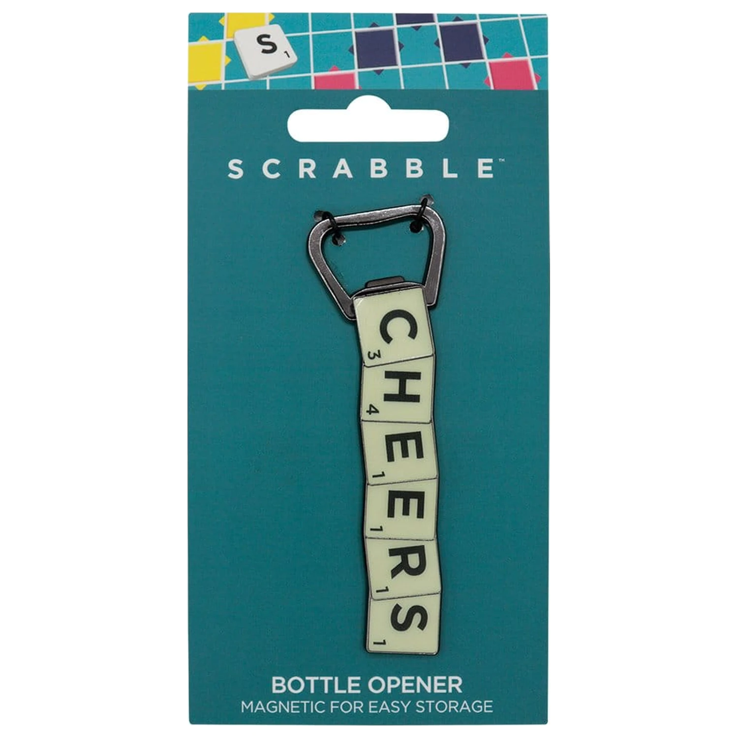 Scrabble Flaschenöffner Magnetic Cheers Produktfoto