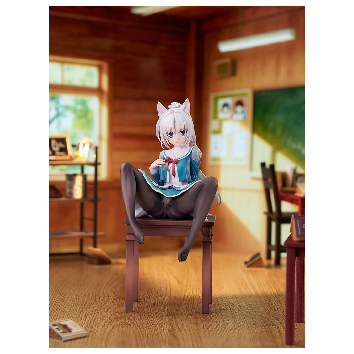 SenrenBanka PVC Figur 1/7 Yoshino Asatake Animal Ears School Uniform Ver. 21 cm Produktfoto
