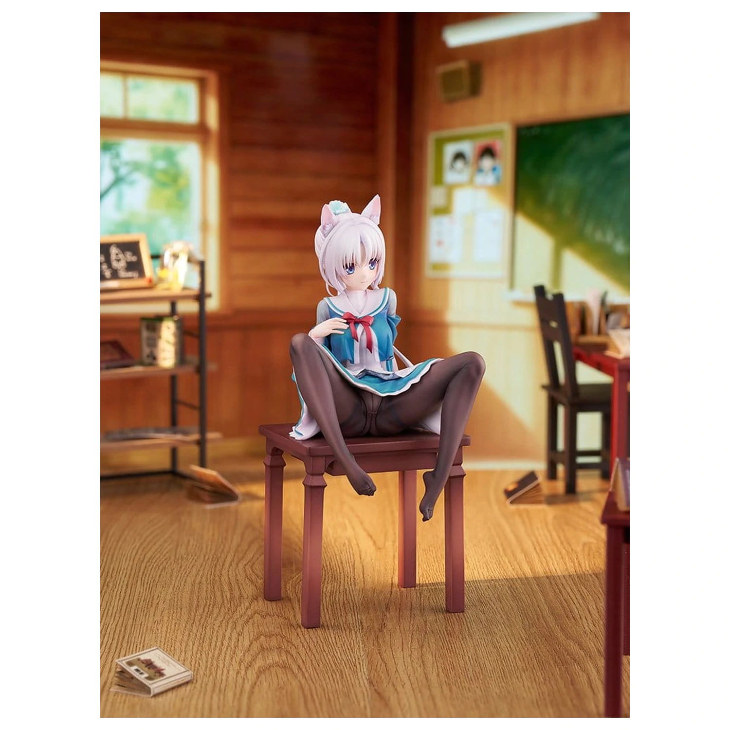 SenrenBanka PVC Figur 1/7 Yoshino Asatake Animal Ears School Uniform Ver. 21 cm Produktfoto