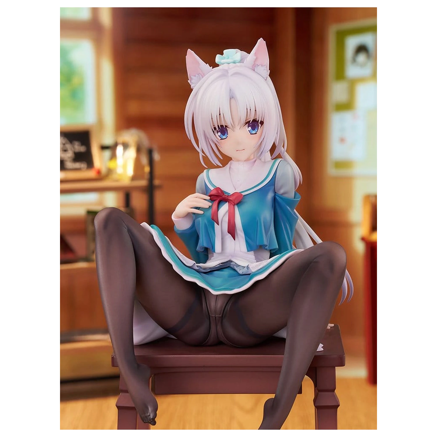 SenrenBanka PVC Figur 1/7 Yoshino Asatake Animal Ears School Uniform Ver. 21 cm Produktfoto
