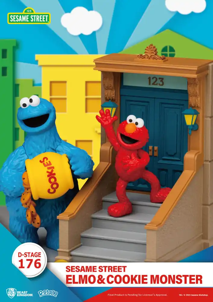 Sesame Street D-Stage PVC Statue Elmo & Cookie Monster 11 cm Produktfoto