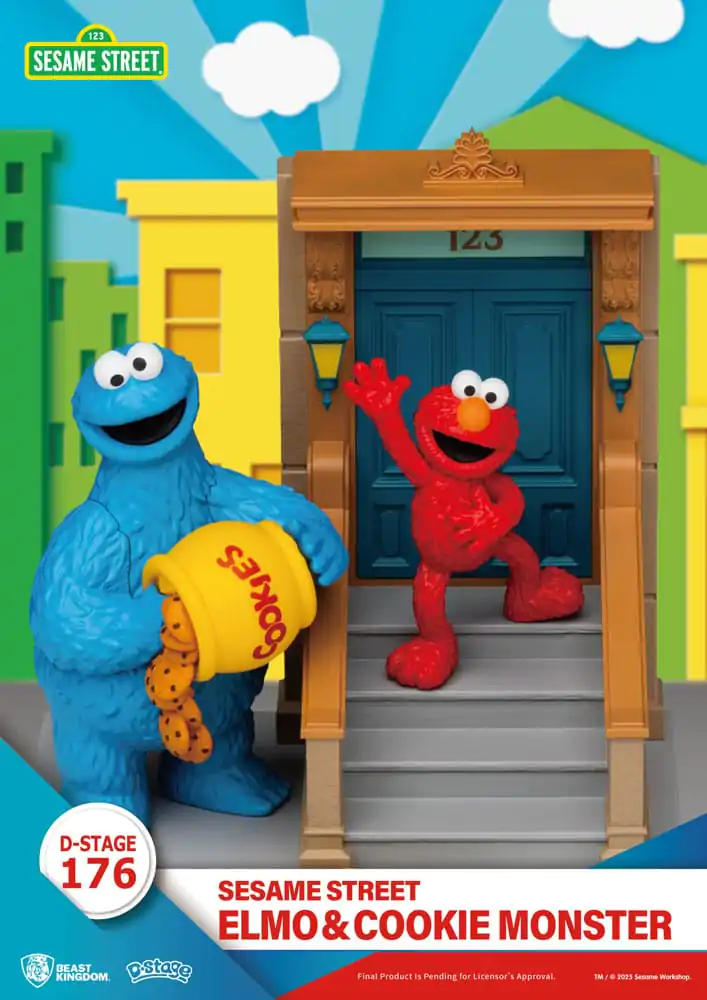 Sesame Street D-Stage PVC Statue Elmo & Cookie Monster 11 cm Produktfoto