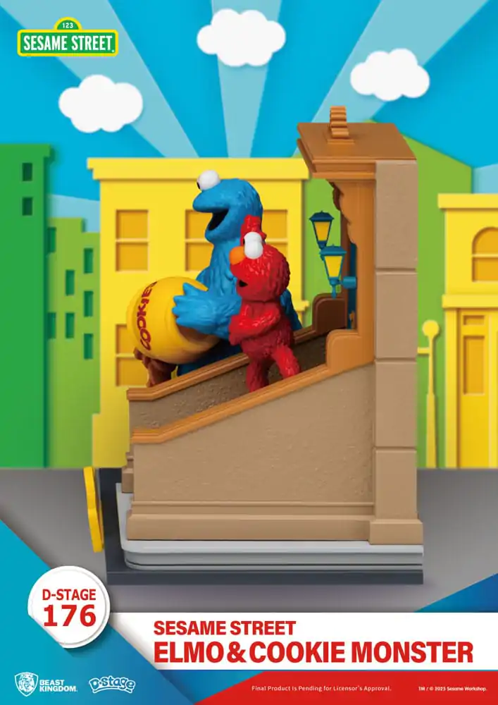 Sesame Street D-Stage PVC Statue Elmo & Cookie Monster 11 cm Produktfoto