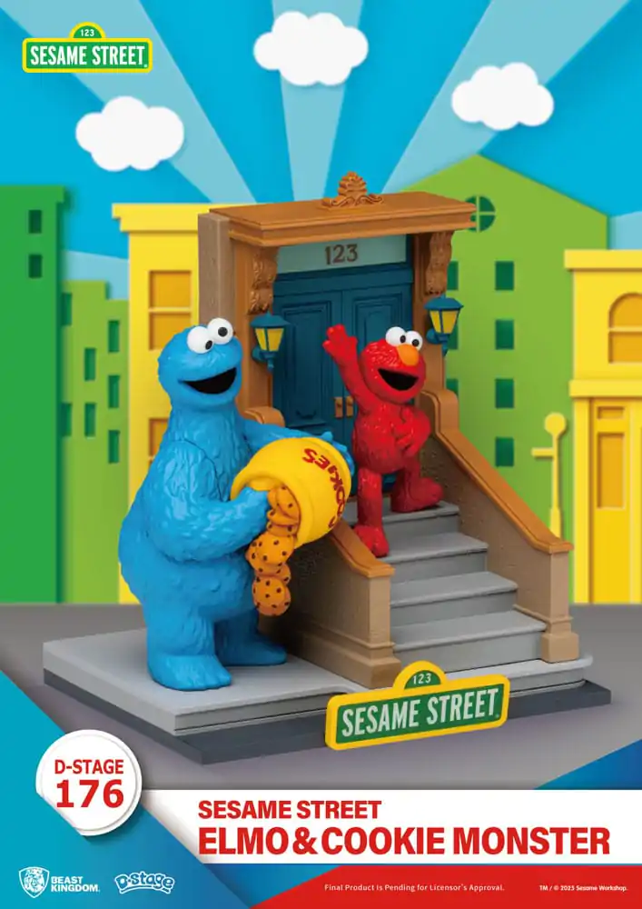Sesame Street D-Stage PVC Statue Elmo & Cookie Monster 11 cm Produktfoto