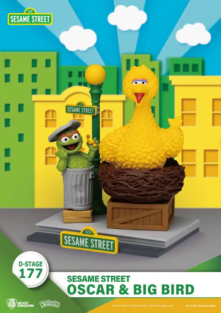 Sesame Street D-Stage PVC Statue Oscar & Big Bird 12 cm Produktfoto
