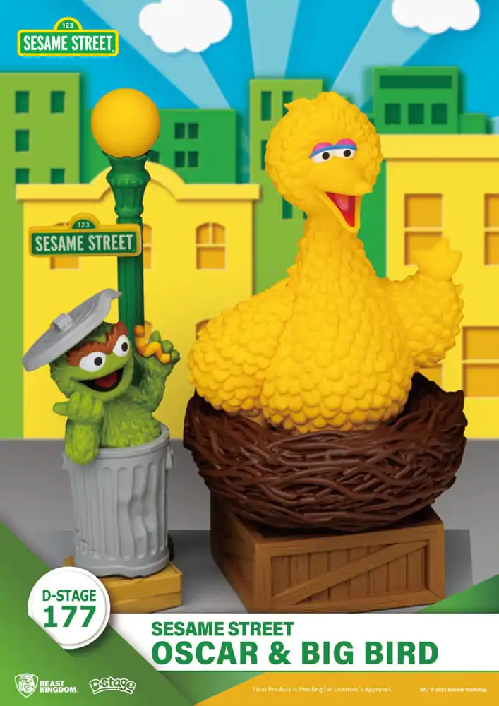 Sesame Street D-Stage PVC Statue Oscar & Big Bird 12 cm Produktfoto