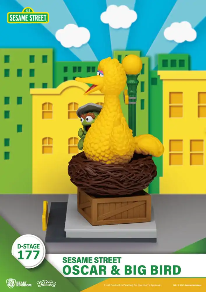 Sesame Street D-Stage PVC Statue Oscar & Big Bird 12 cm Produktfoto