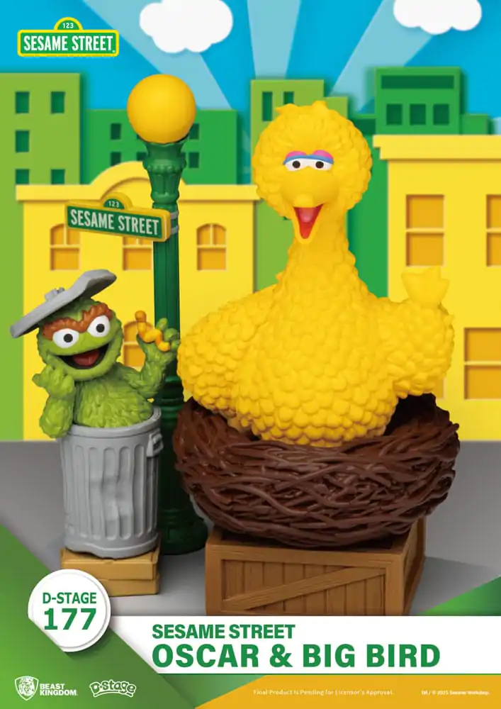 Sesame Street D-Stage PVC Statue Oscar & Big Bird 12 cm Produktfoto