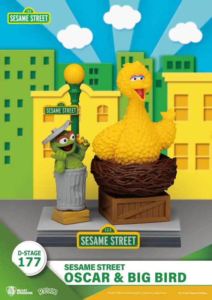 Sesame Street D-Stage PVC Statue Oscar & Big Bird 12 cm Produktfoto