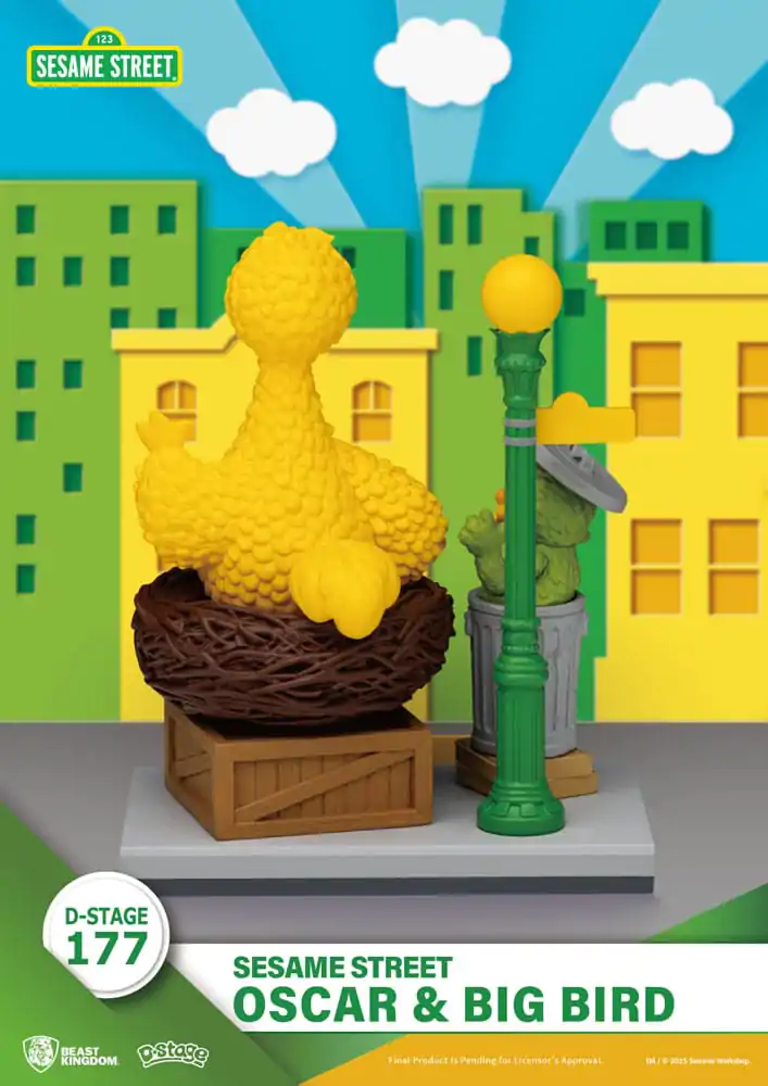 Sesame Street D-Stage PVC Statue Oscar & Big Bird 12 cm Produktfoto