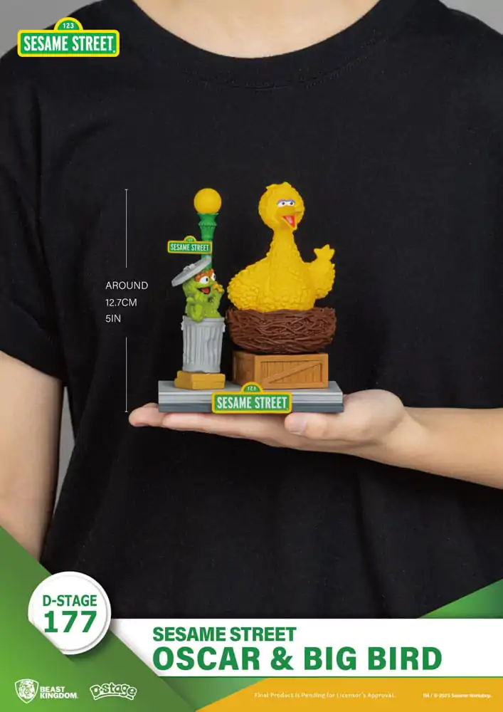 Sesame Street D-Stage PVC Statue Oscar & Big Bird 12 cm Produktfoto