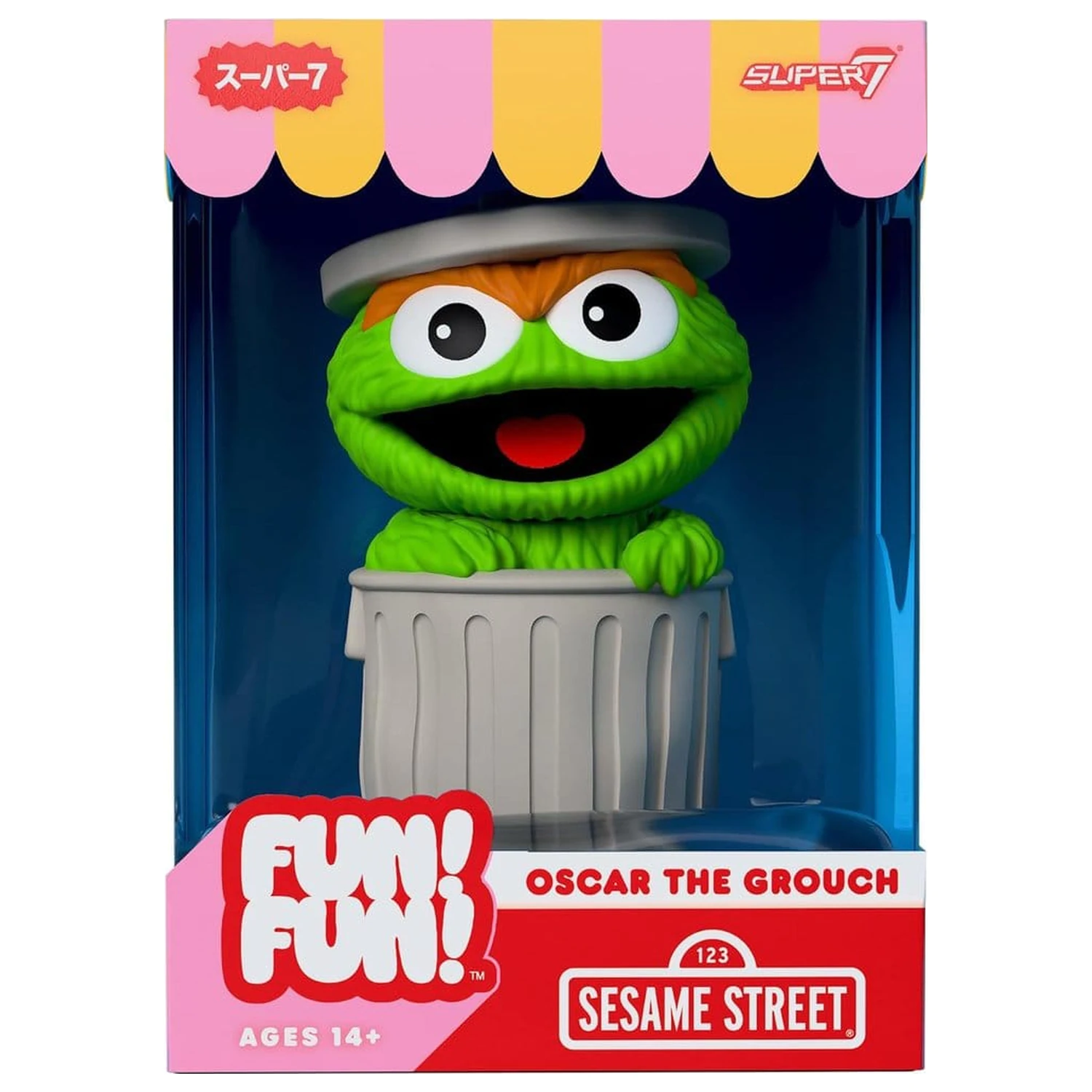 Sesame Street Fun! Fun! Weiche Vinyl Figur Welle 01 - Oscar the Grouch 18 cm Produktfoto