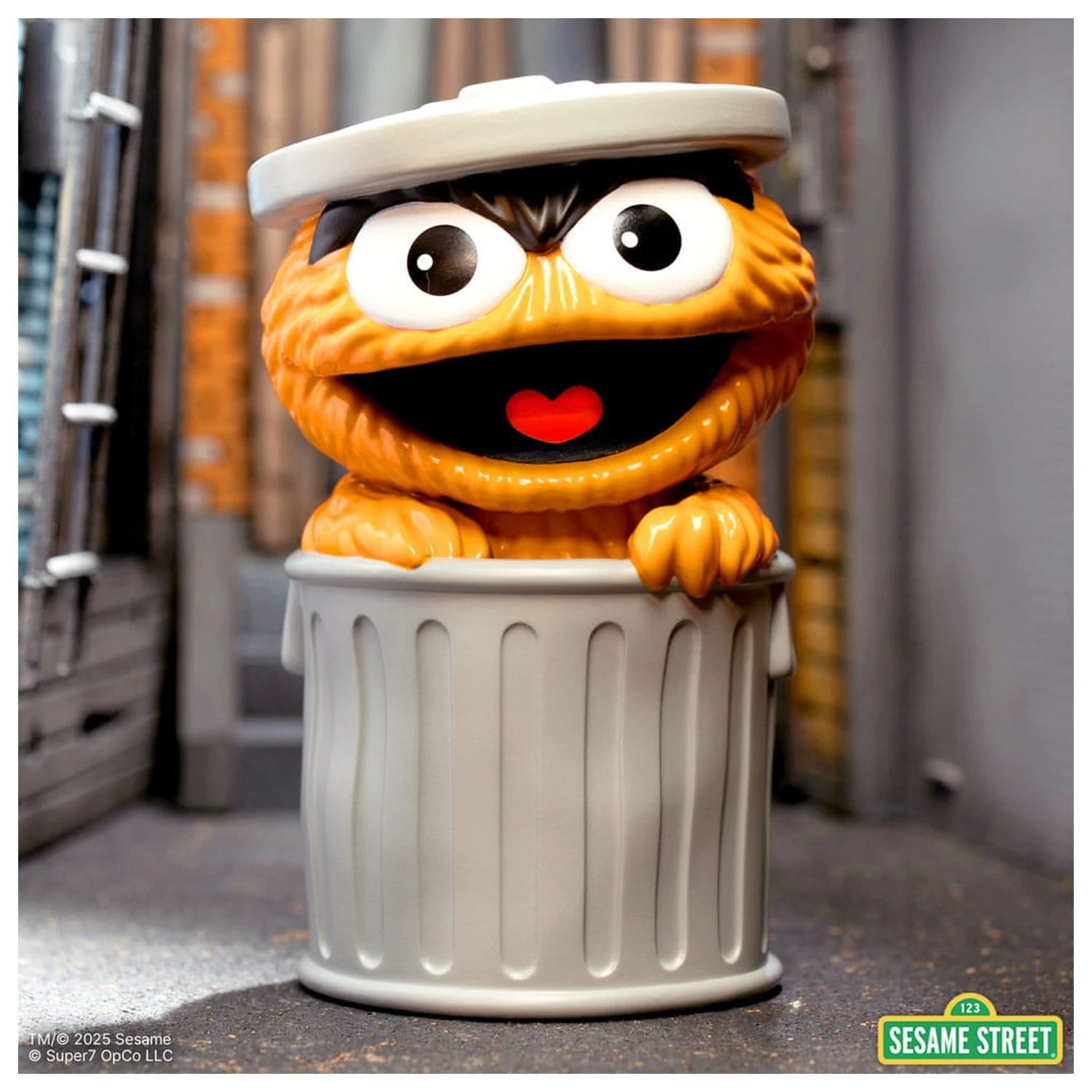 Sesame Street FUN! FUN! Vinyl Figur Oscar the Grouch (Orange) 13 cm Produktfoto