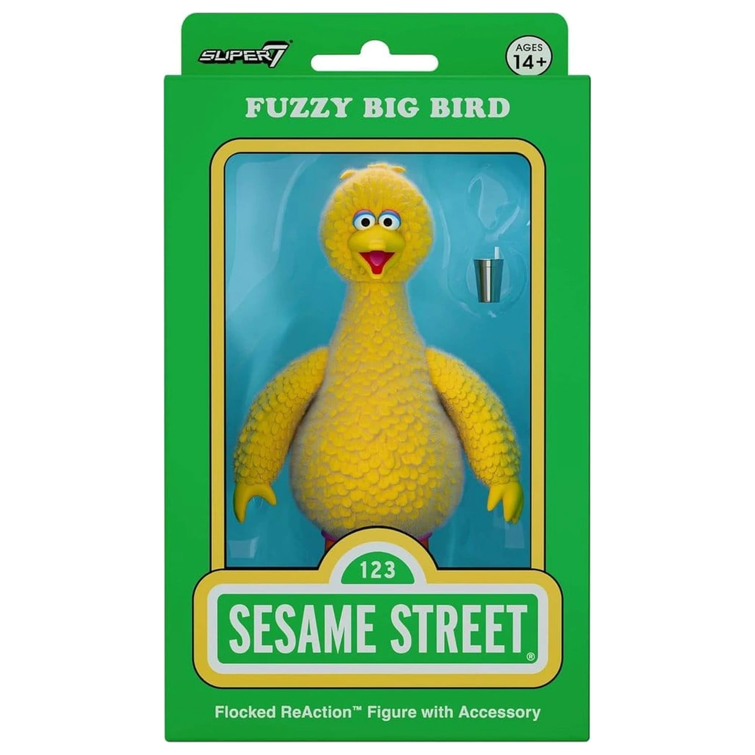 Sesame Street ReAction Action Figur Big Bird (beflockt) Produktfoto