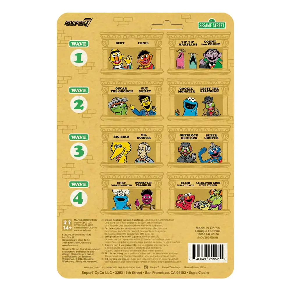 Sesame Street ReAction Action Figur Wave 04 Alligator King & 7th Son 10 cm Produktfoto