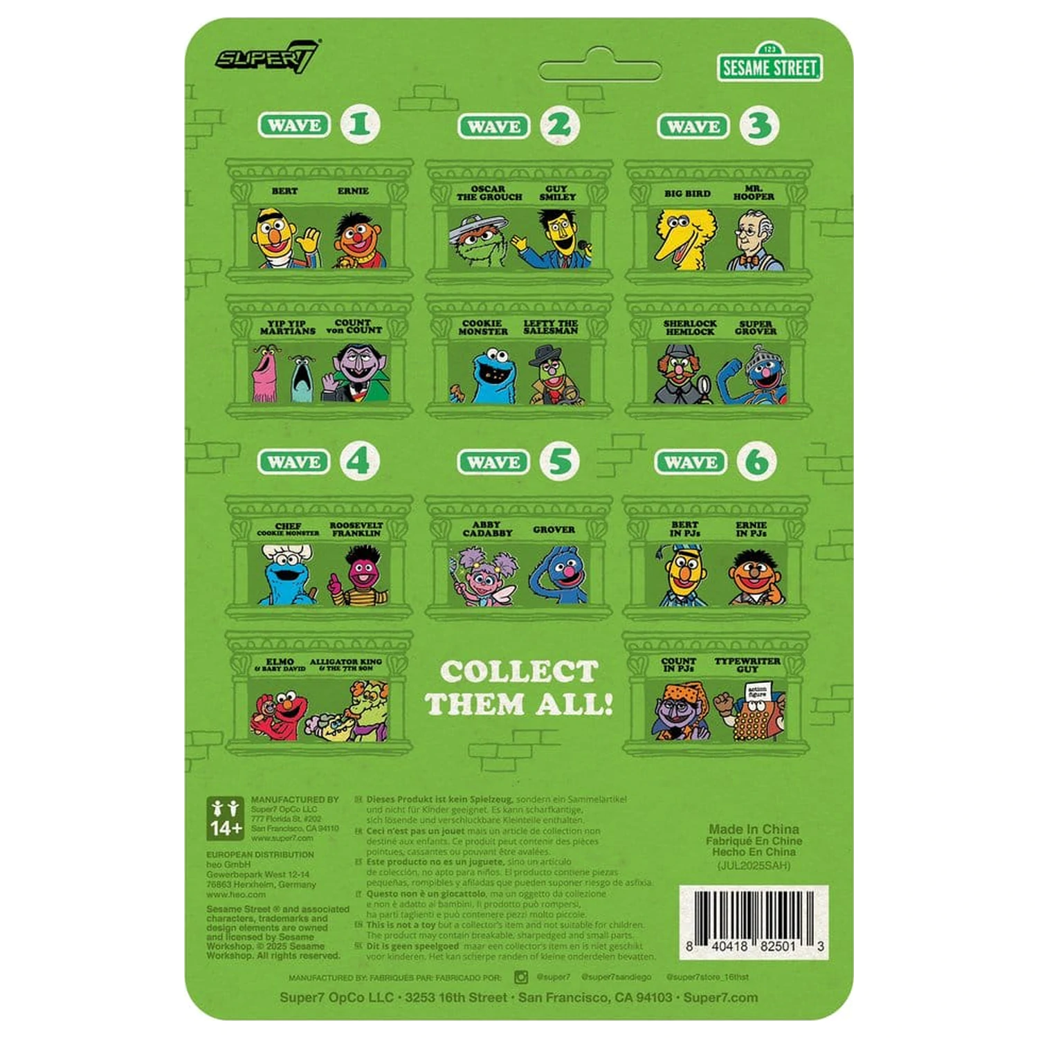 Sesame Street ReAction Action Figur Wave 06 Typewriter Guy 6 cm Produktfoto