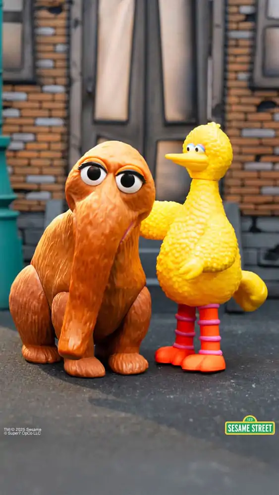 Sesame Street ReAction Action Figures 2er-Pack Big Bird und Mr. Snuffleupagus 10 cm Produktfoto