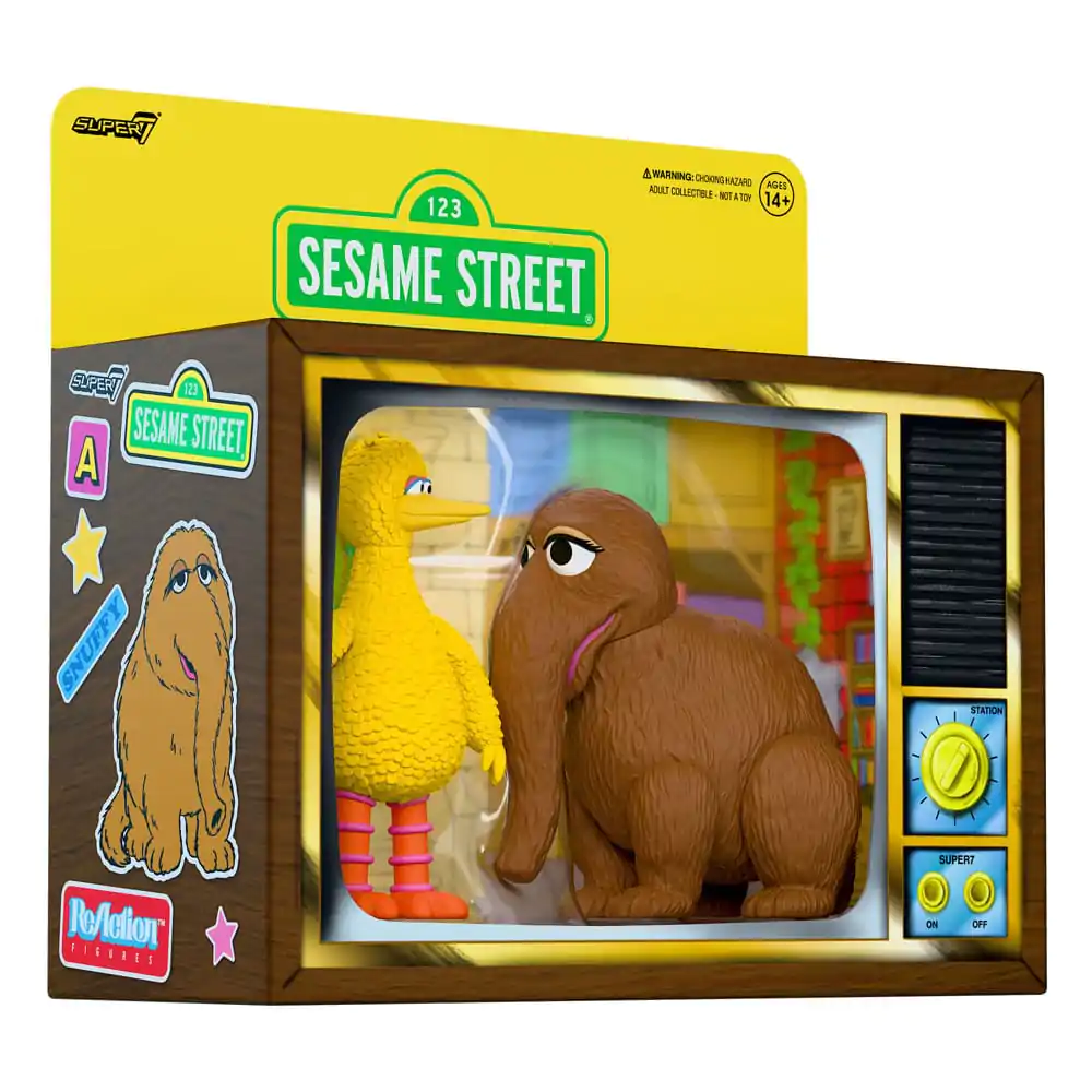 Sesame Street ReAction Action Figures 2er-Pack Big Bird und Mr. Snuffleupagus 10 cm Produktfoto