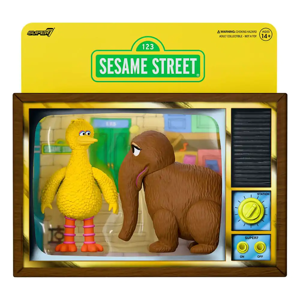 Sesame Street ReAction Action Figures 2er-Pack Big Bird und Mr. Snuffleupagus 10 cm Produktfoto
