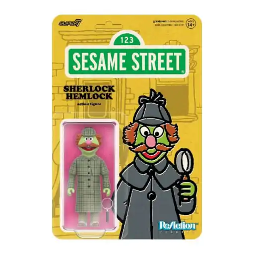 Sesamstraße ReAction Actionfigur Wave 03 Sherlock Hemlock 10 cm termékfotó