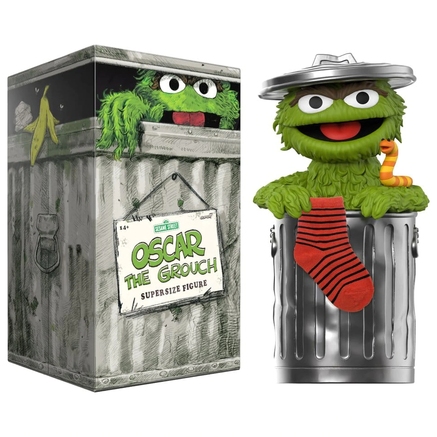 Sesame Street SuperSize Vinyl Figur Oscar The Grouch Produktfoto