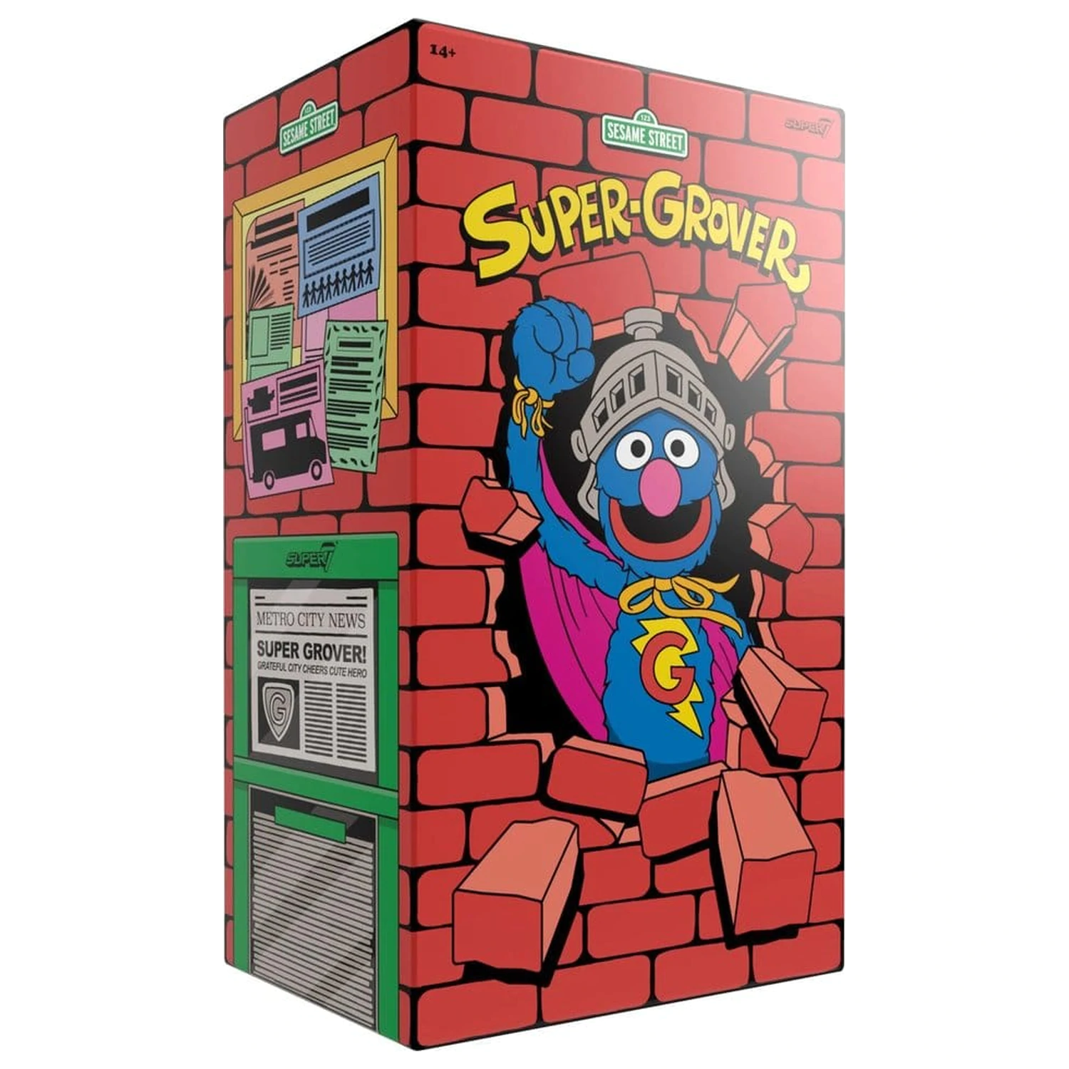 Sesame Street Supersize Vinyl Figur Super Grover 36 cm Produktfoto